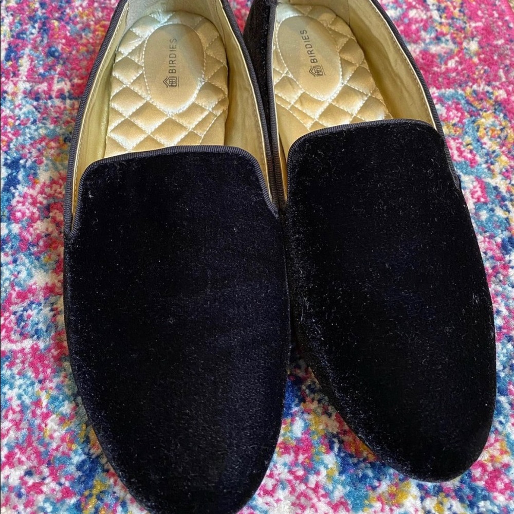 Gorgeous Velvet Birdies Flats!